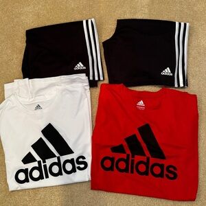 Adidas shorts and shirts size x-large (18-20)